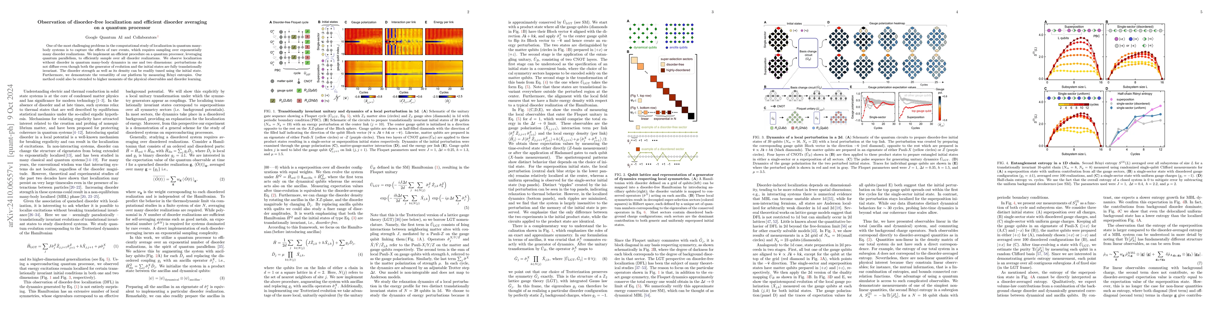 Thumbnail for Observation of disorder-free localization and efficient disorder
  averaging on a quantum processor