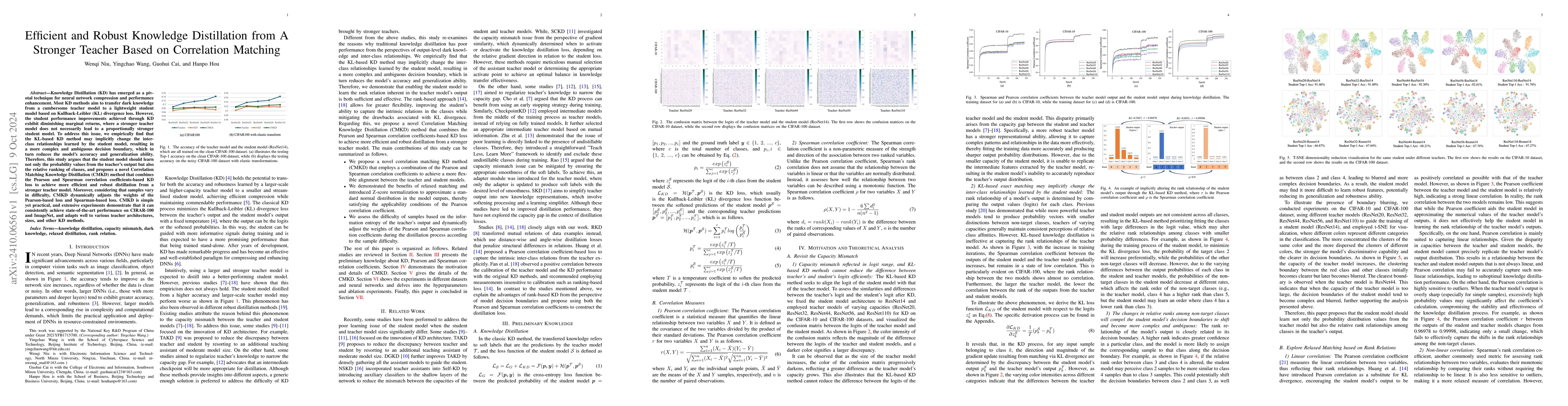 Thumbnail for Efficient and Robust Knowledge Distillation from A Stronger Teacher
  Based on Correlation Matching