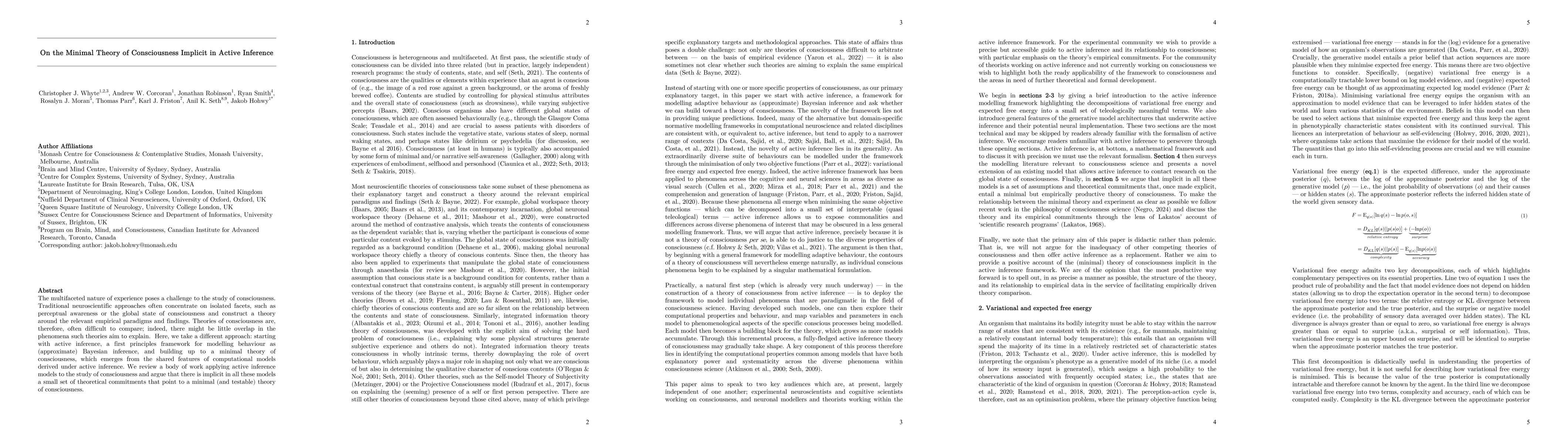 Thumbnail for On the Minimal Theory of Consciousness Implicit in Active Inference