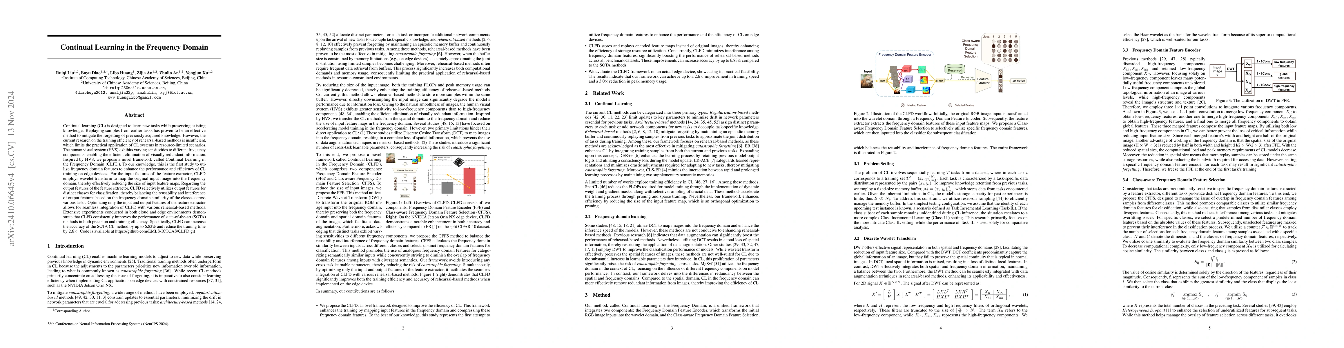 Thumbnail for Continual Learning in the Frequency Domain