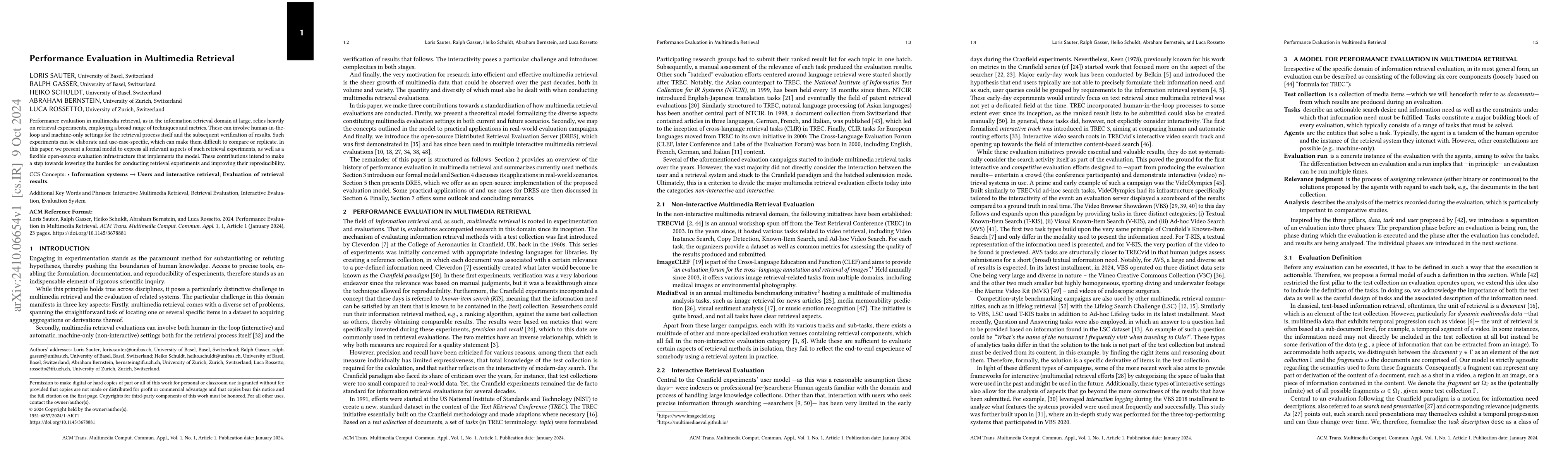 Thumbnail for Performance Evaluation in Multimedia Retrieval