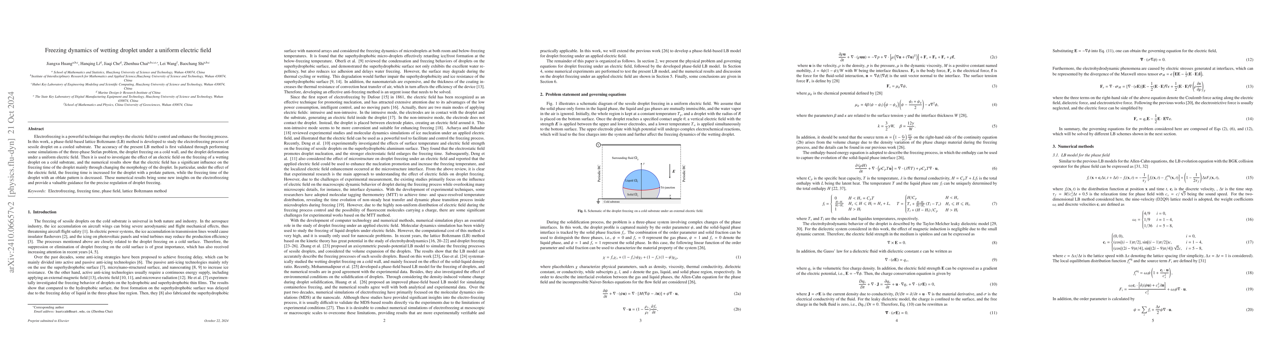 Thumbnail for Freezing dynamics of wetting droplet under a uniform electric field