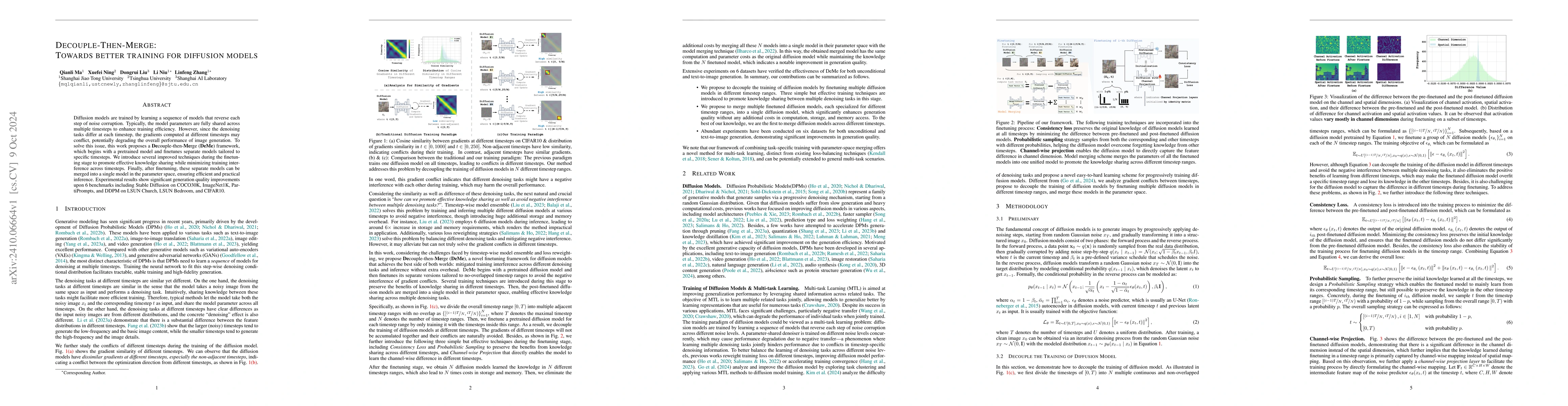Thumbnail for Decouple-Then-Merge: Towards Better Training for Diffusion Models