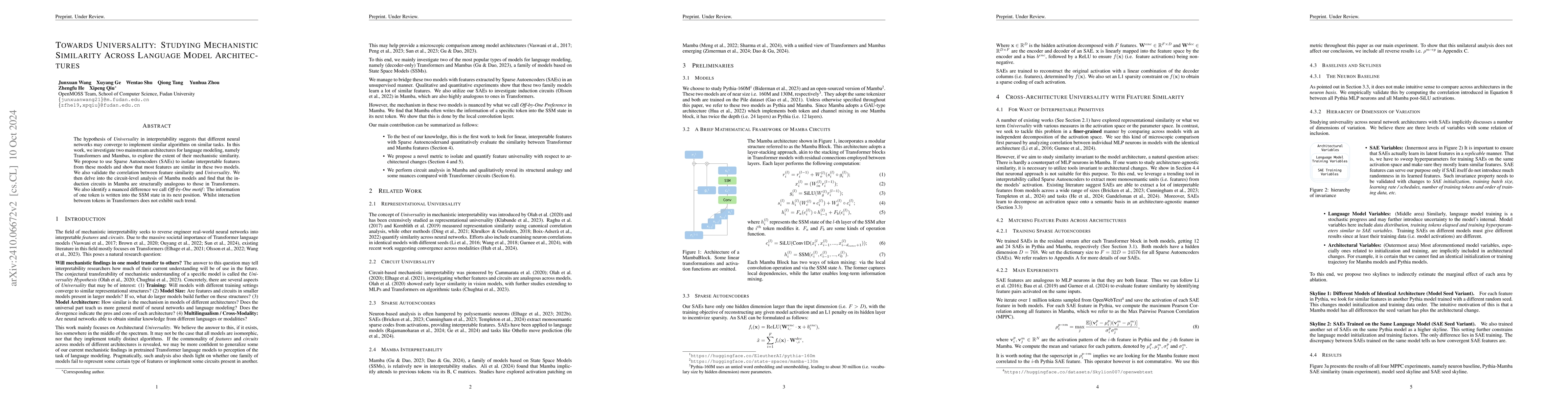 Thumbnail for Towards Universality: Studying Mechanistic Similarity Across Language
  Model Architectures