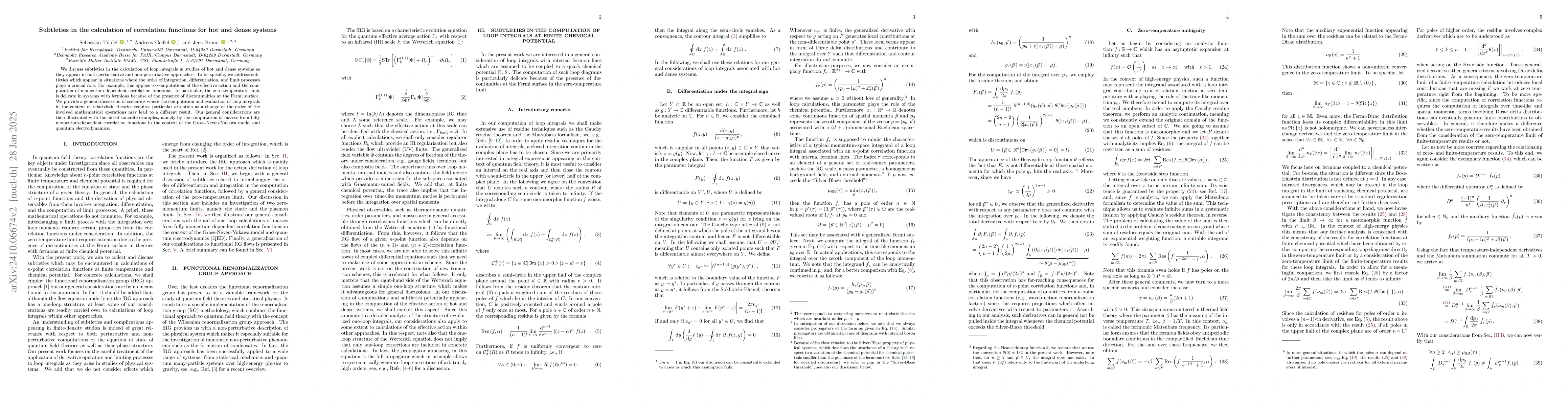 Thumbnail for Subtleties in the calculation of correlation functions for hot and dense
  systems