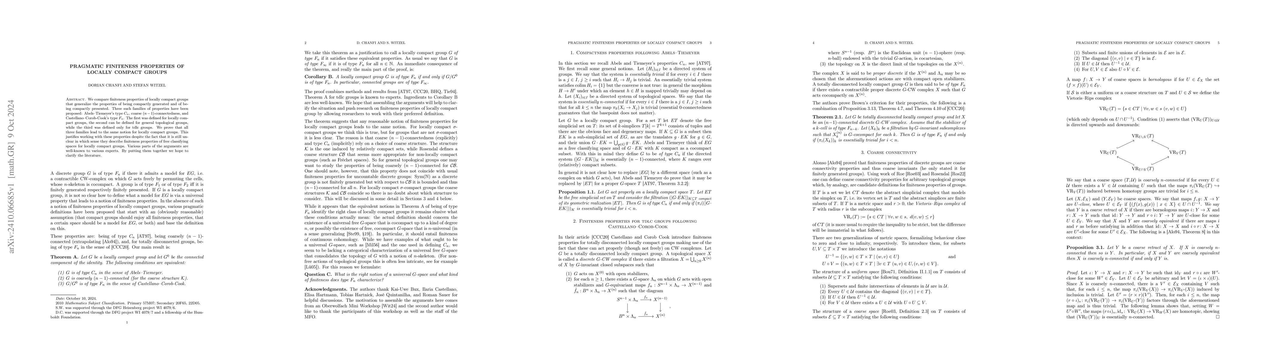 Thumbnail for Pragmatic finiteness properties of locally compact groups
