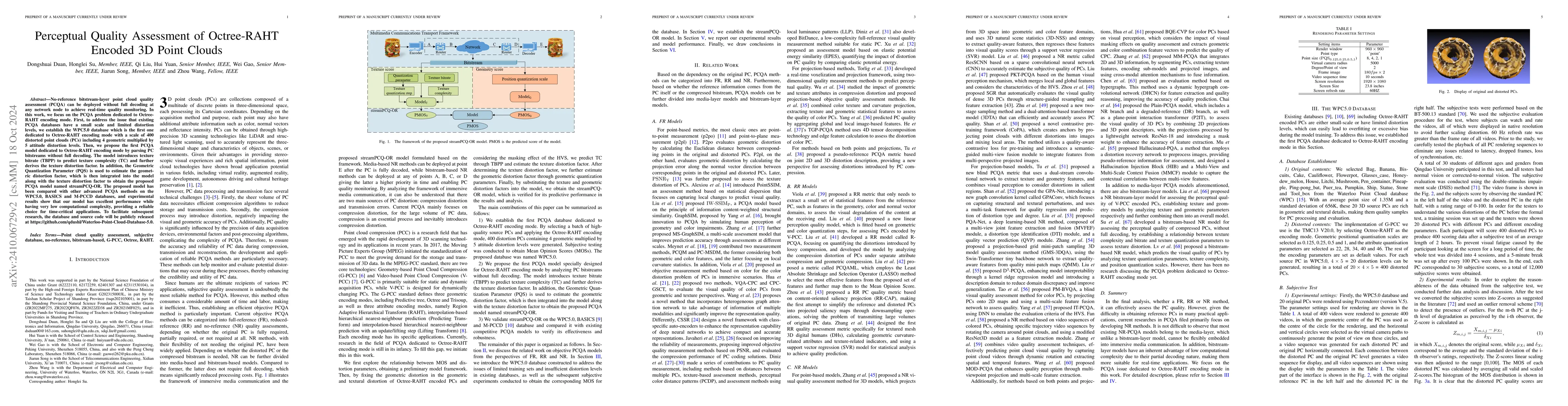Thumbnail for Perceptual Quality Assessment of Octree-RAHT Encoded 3D Point Clouds