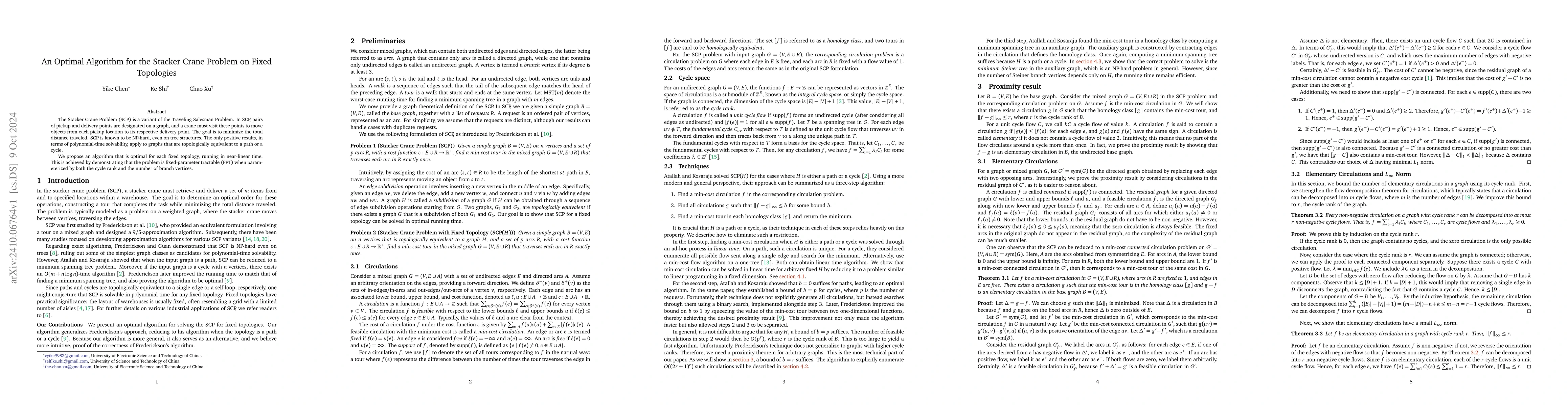 Thumbnail for An Optimal Algorithm for the Stacker Crane Problem on Fixed Topologies