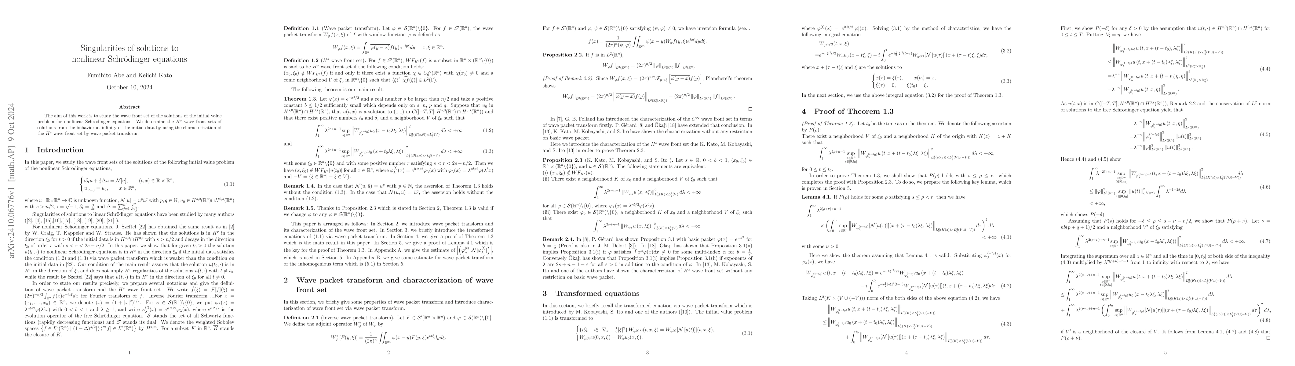 Thumbnail for Singularities of solutions to nonlinear Schrödinger equations
