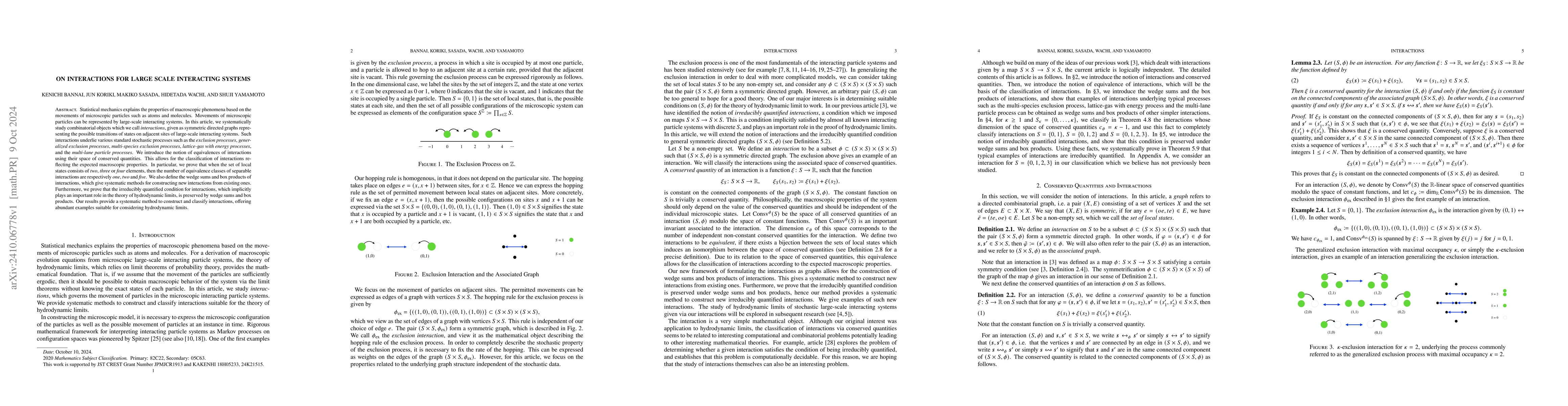 Thumbnail for On Interactions for Large Scale Interacting Systems