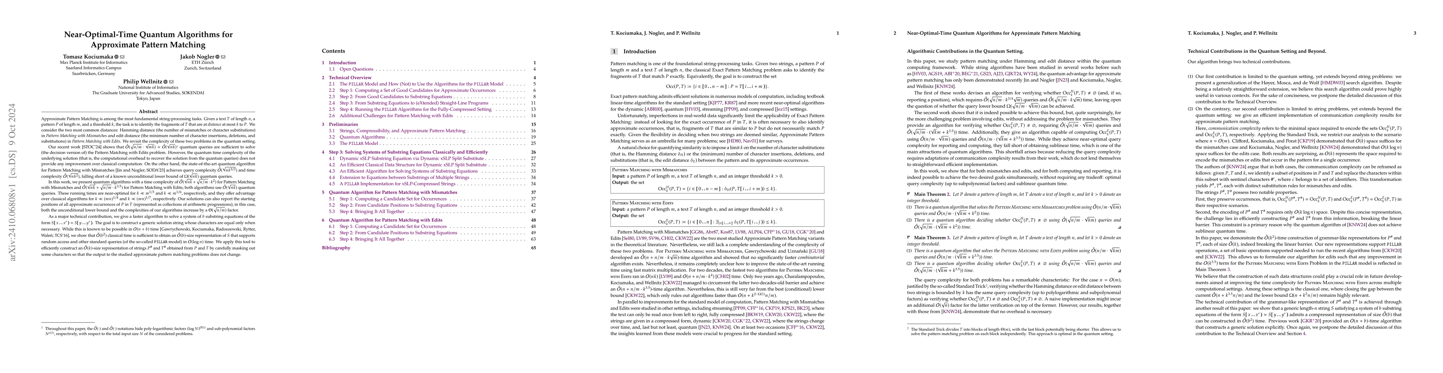 Thumbnail for Near-Optimal-Time Quantum Algorithms for Approximate Pattern Matching
