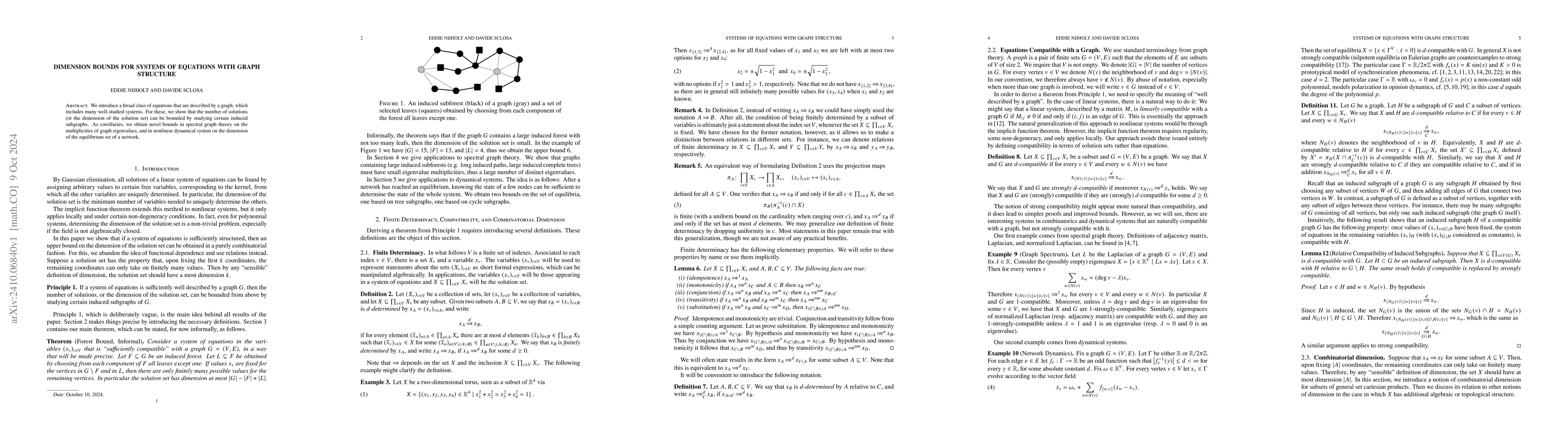 Thumbnail for Dimension Bounds for Systems of Equations with Graph Structure