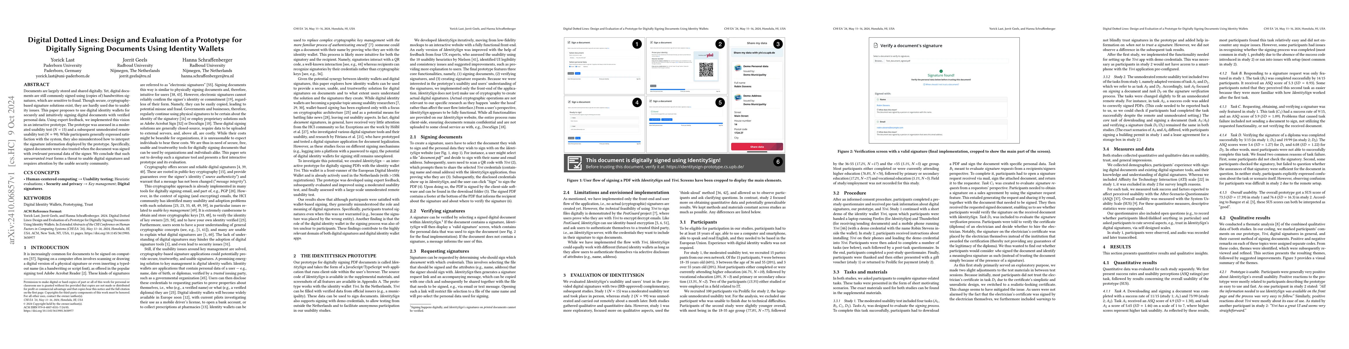 Thumbnail for Digital Dotted Lines: Design and Evaluation of a Prototype for Digitally
  Signing Documents Using Identity Wallets