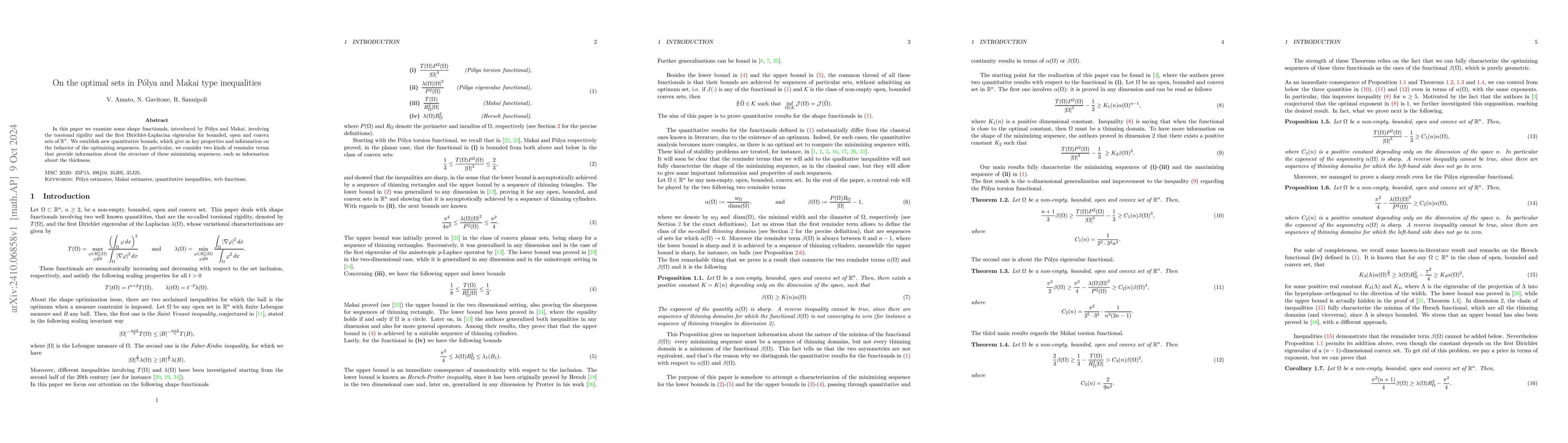 Thumbnail for On the optimal sets in Pólya and Makai type inequalities