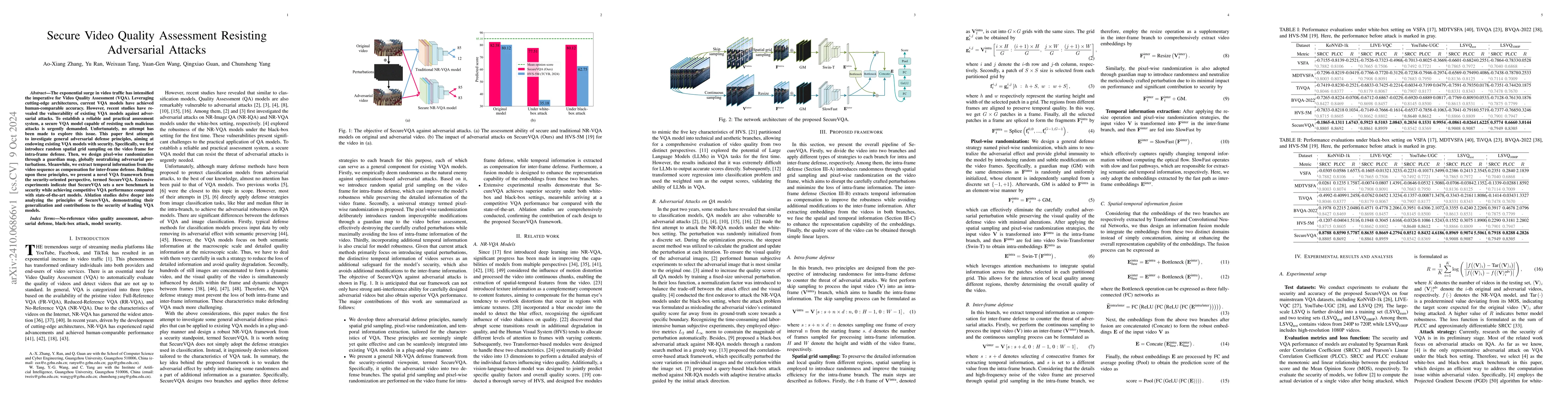 Thumbnail for Secure Video Quality Assessment Resisting Adversarial Attacks