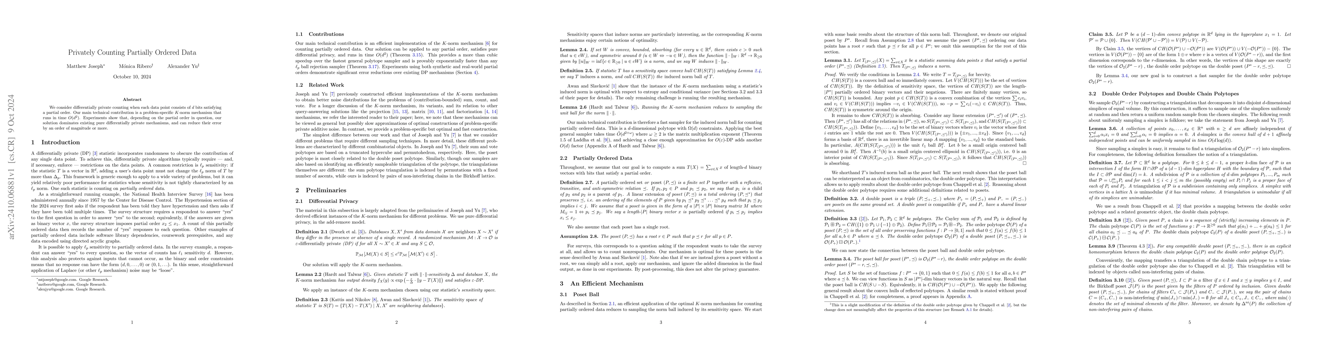 Thumbnail for Privately Counting Partially Ordered Data