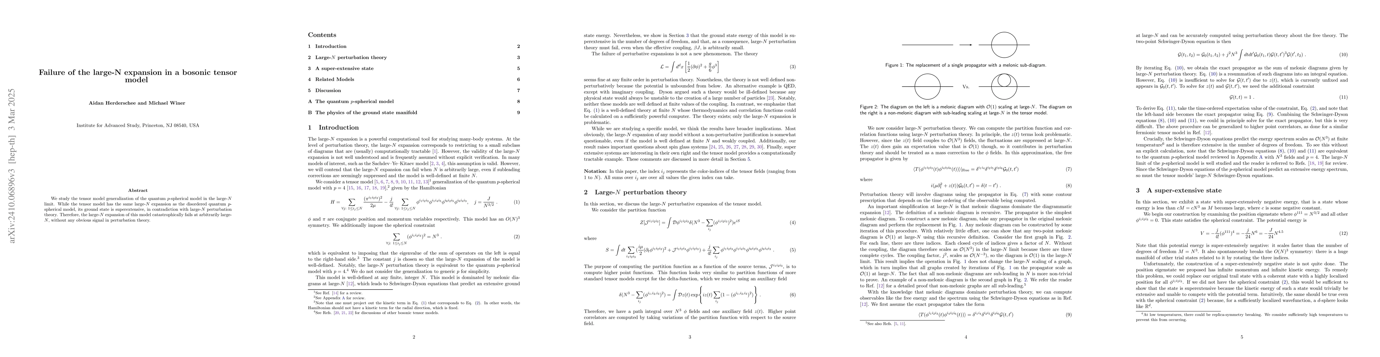 Thumbnail for Failure of the large-N expansion in a Bosonic Tensor Model