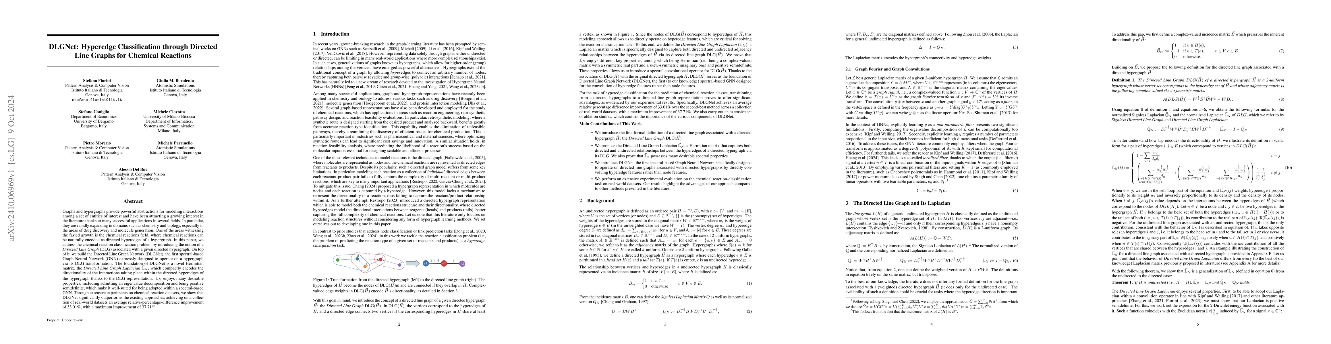 Thumbnail for DLGNet: Hyperedge Classification through Directed Line Graphs for
  Chemical Reactions