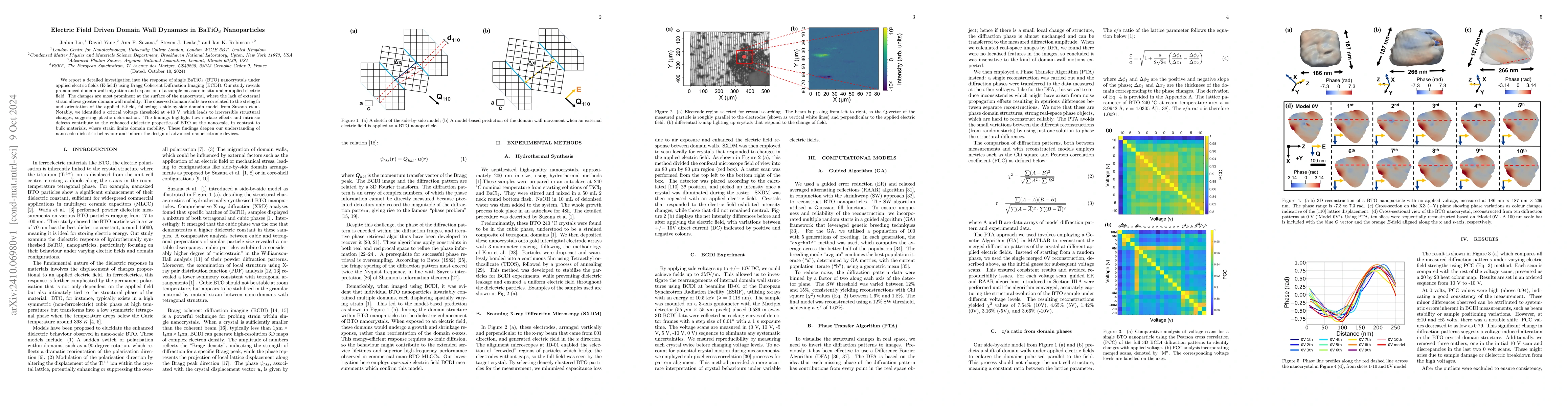 Thumbnail for Electric Field Driven Domain Wall Dynamics in BaTiO3 Nanoparticles