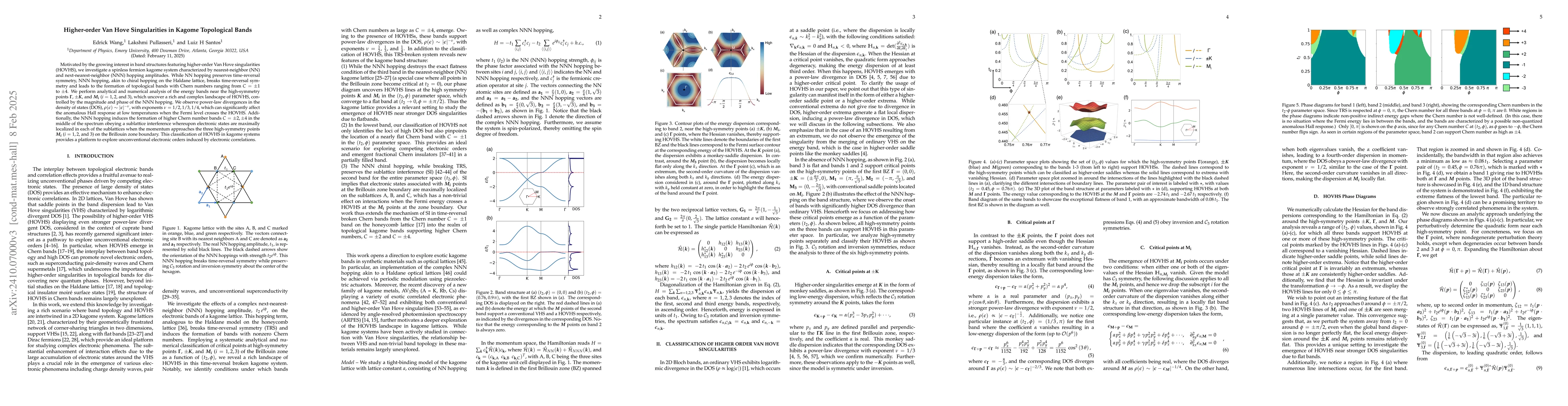 Thumbnail for Classification of Higher-Order Van Hove Singularities in Kagome
  Topological Bands