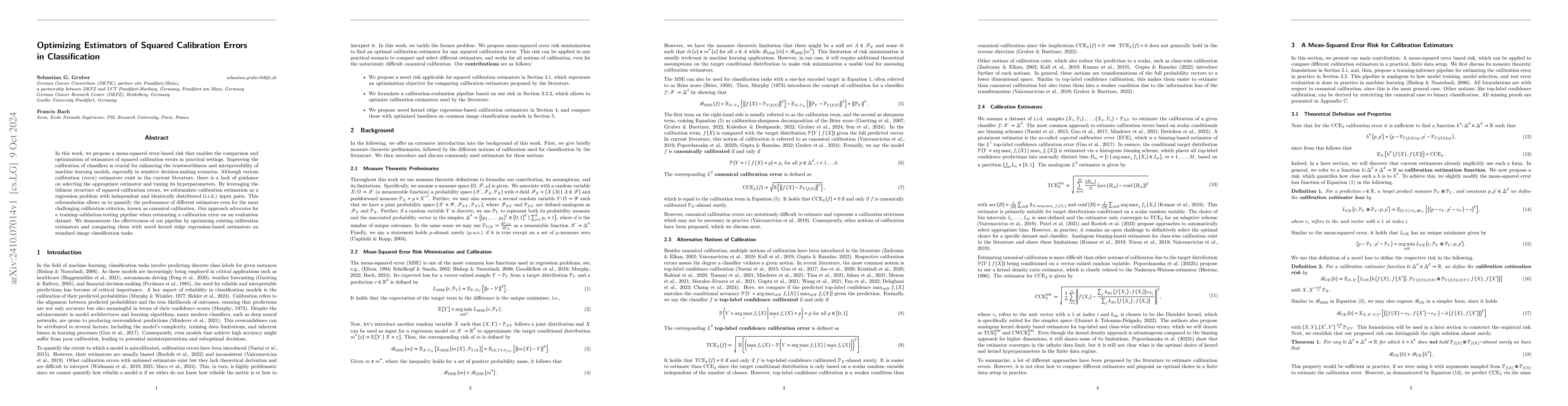 Thumbnail for Optimizing Estimators of Squared Calibration Errors in Classification