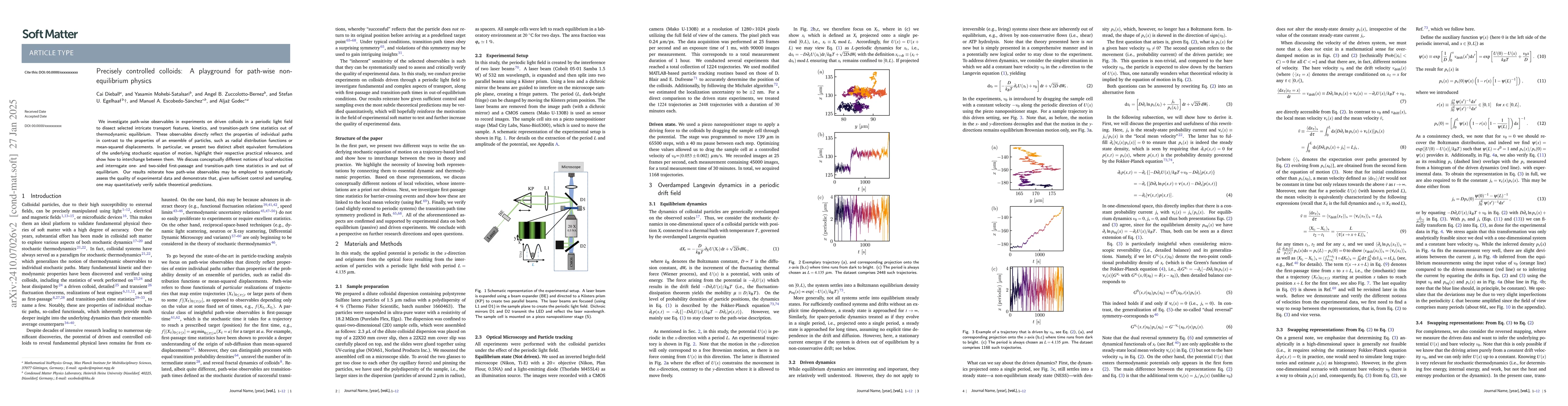 Thumbnail for Precisely controlled colloids: A playground for path-wise
  non-equilibrium physics