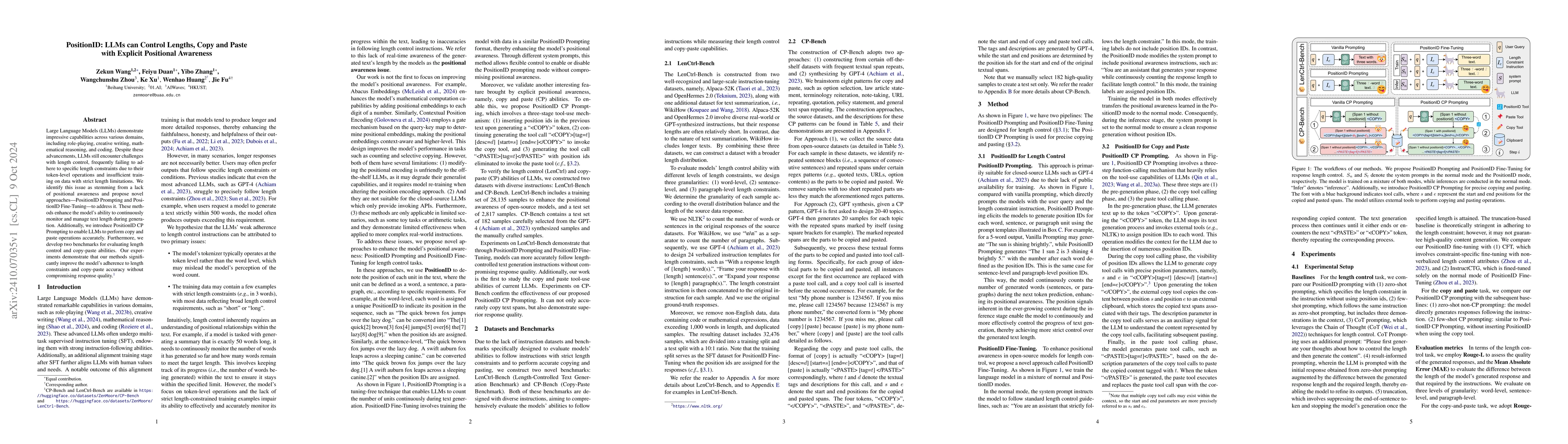 Thumbnail for PositionID: LLMs can Control Lengths, Copy and Paste with Explicit
  Positional Awareness