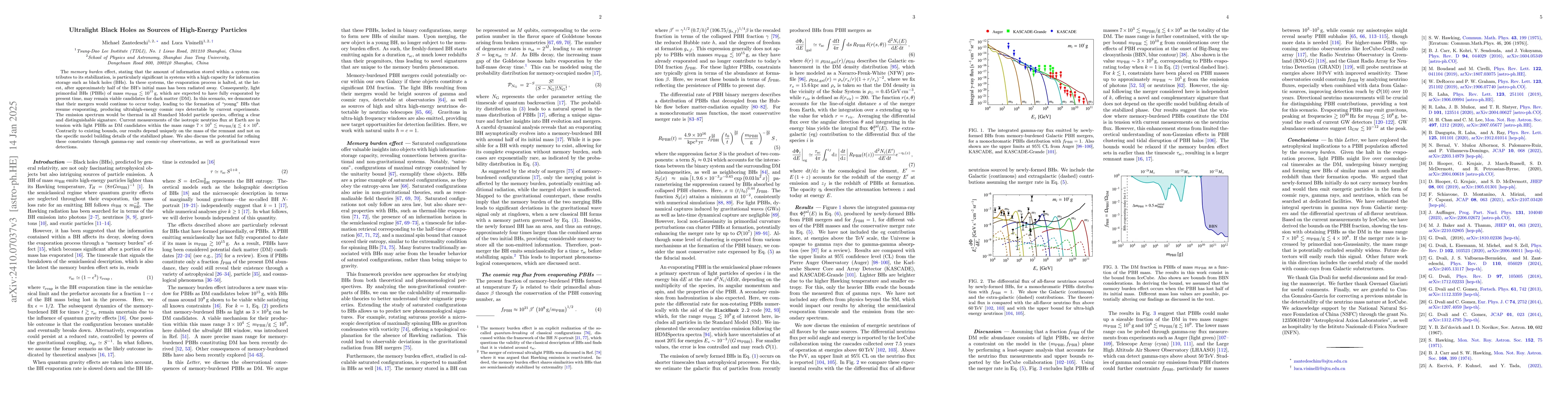 Thumbnail for Memory-Burdened Primordial Black Holes as Astrophysical Particle
  Accelerators