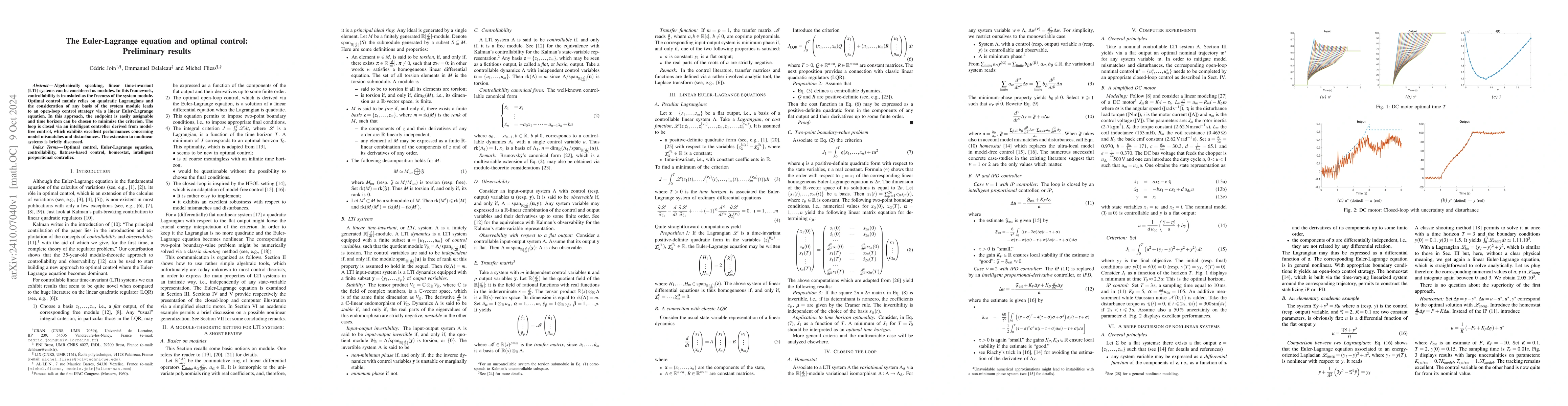 Thumbnail for The Euler-Lagrange equation and optimal control: Preliminary results