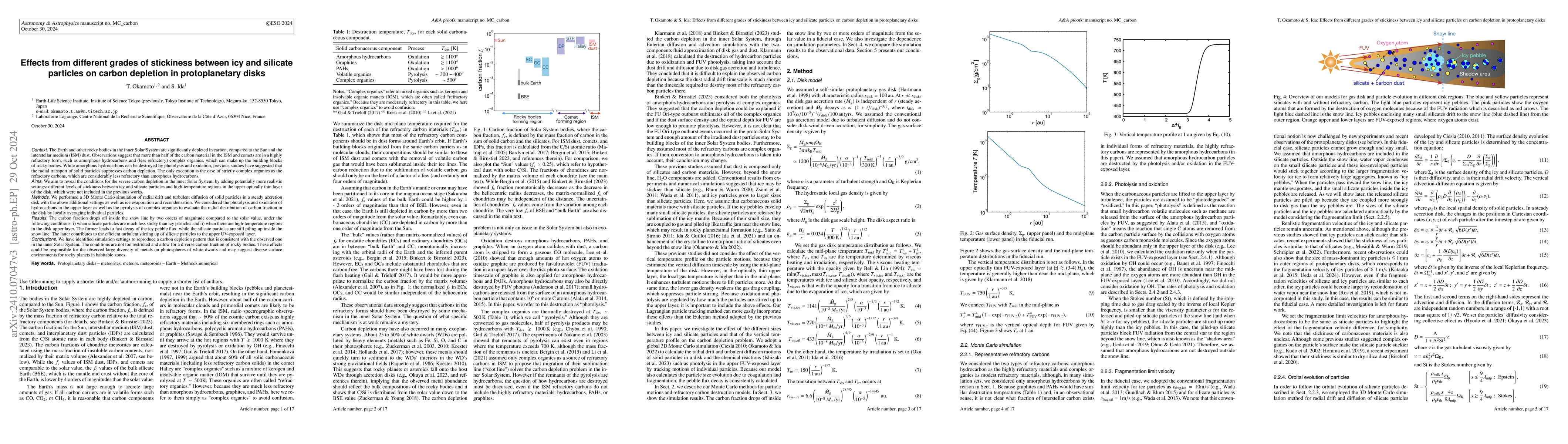 Thumbnail for Effects from different grades of stickiness between icy and silicate
  particles on carbon depletion in protoplanetary disks