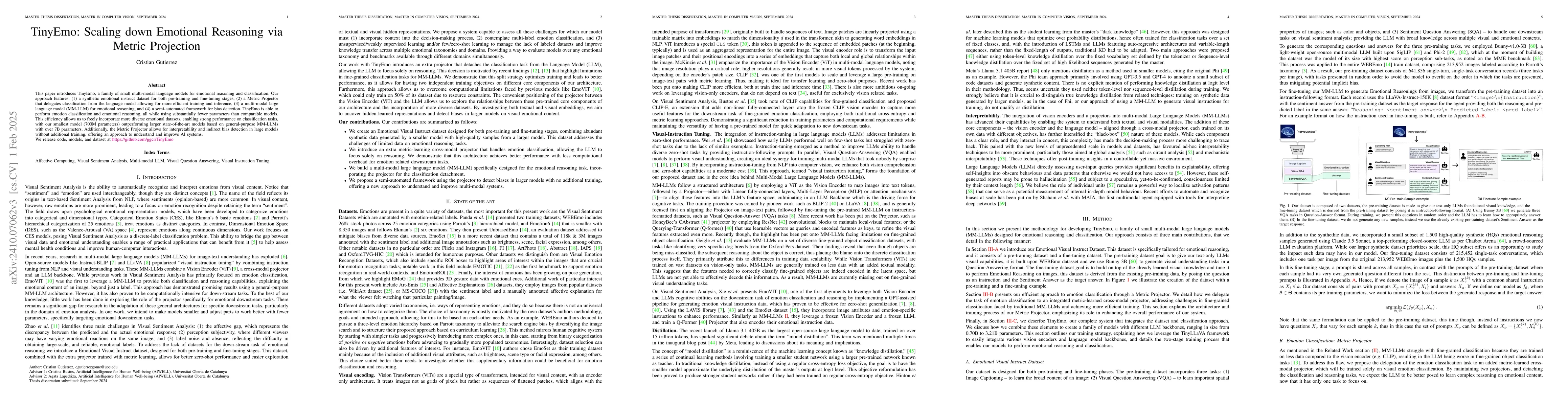 Thumbnail for TinyEmo: Scaling down Emotional Reasoning via Metric Projection