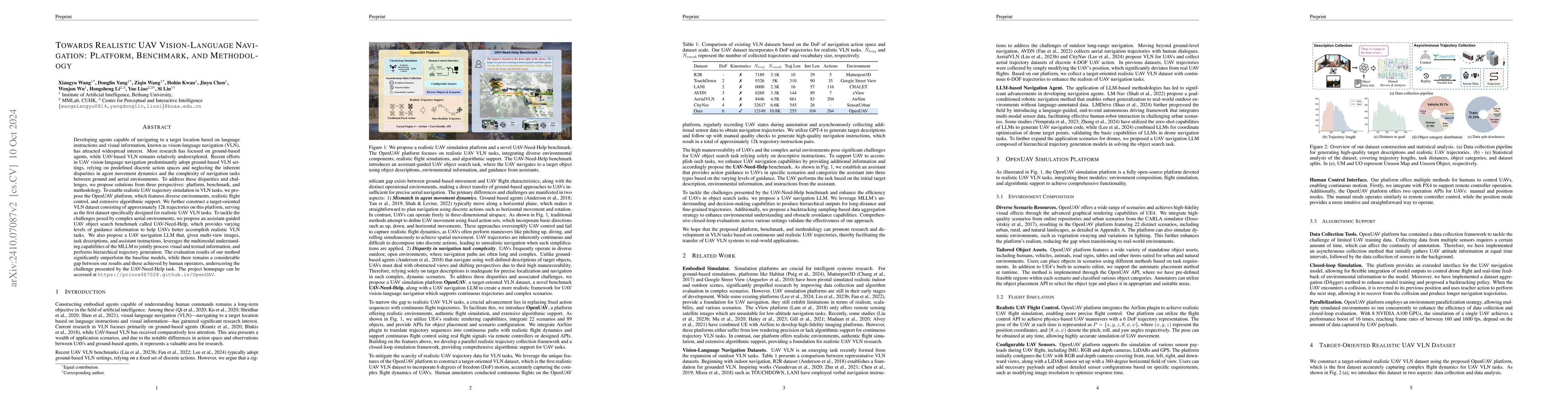 Thumbnail for Towards Realistic UAV Vision-Language Navigation: Platform, Benchmark,
  and Methodology