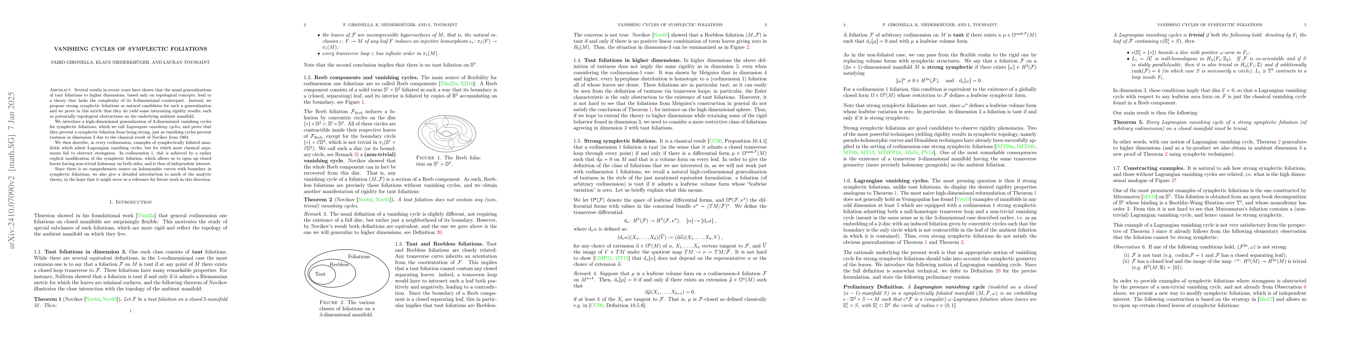 Thumbnail for Vanishing cycles of symplectic foliations
