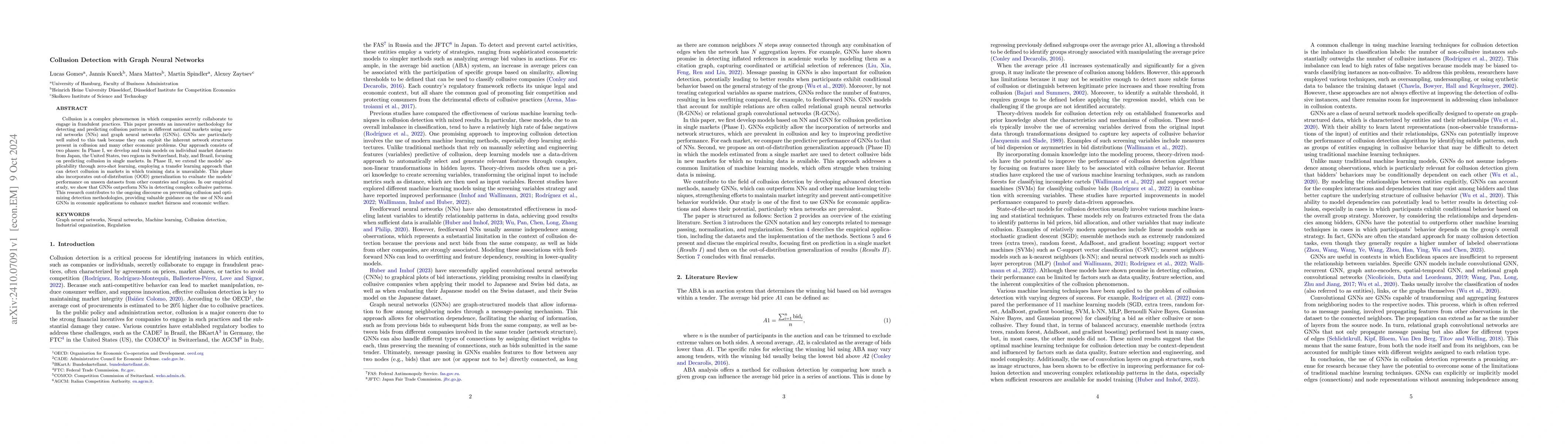 Thumbnail for Collusion Detection with Graph Neural Networks