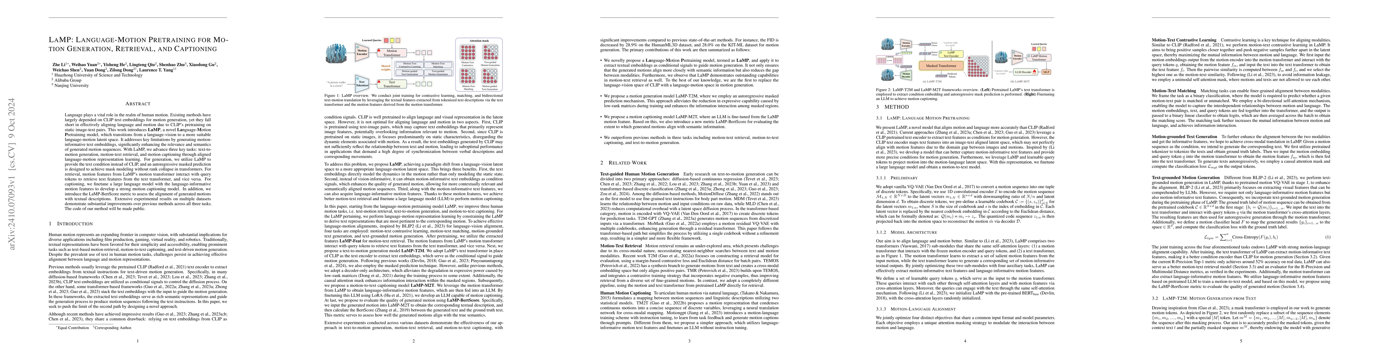 Thumbnail for LaMP: Language-Motion Pretraining for Motion Generation, Retrieval, and
  Captioning