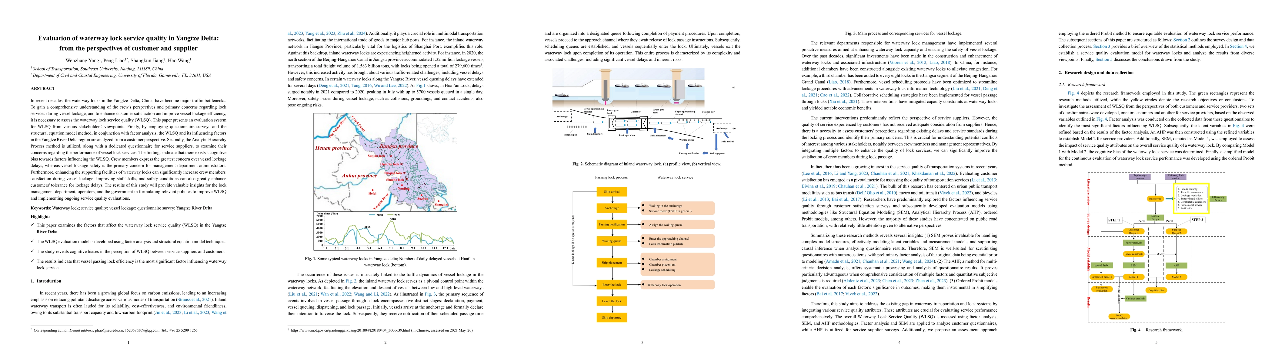 Thumbnail for Evaluation of waterway lock service quality in Yangtze Delta: from the
  perspectives of customer and supplier