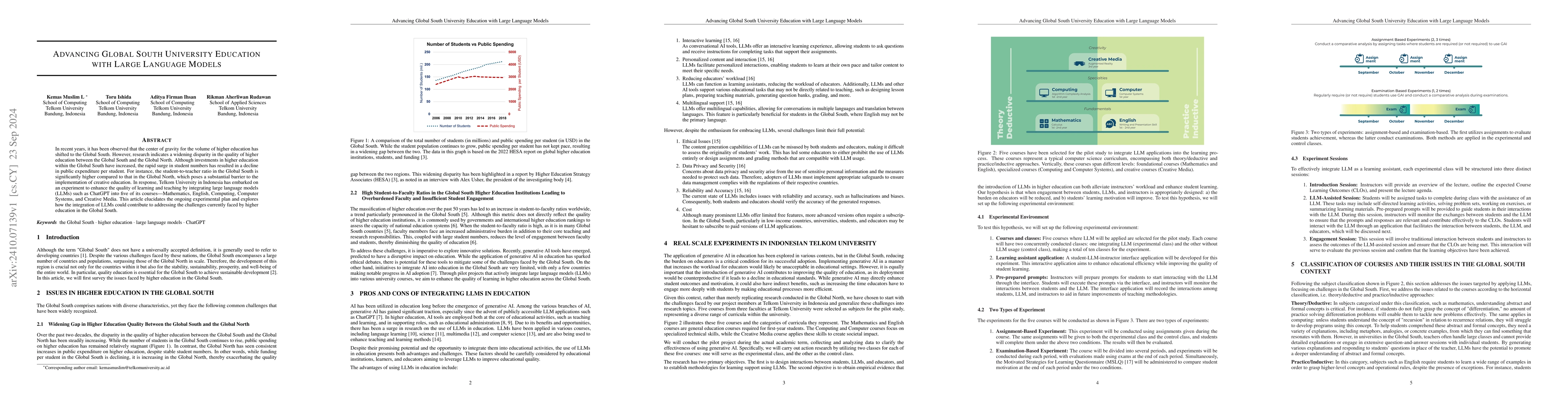 Thumbnail for Advancing Global South University Education with Large Language Models