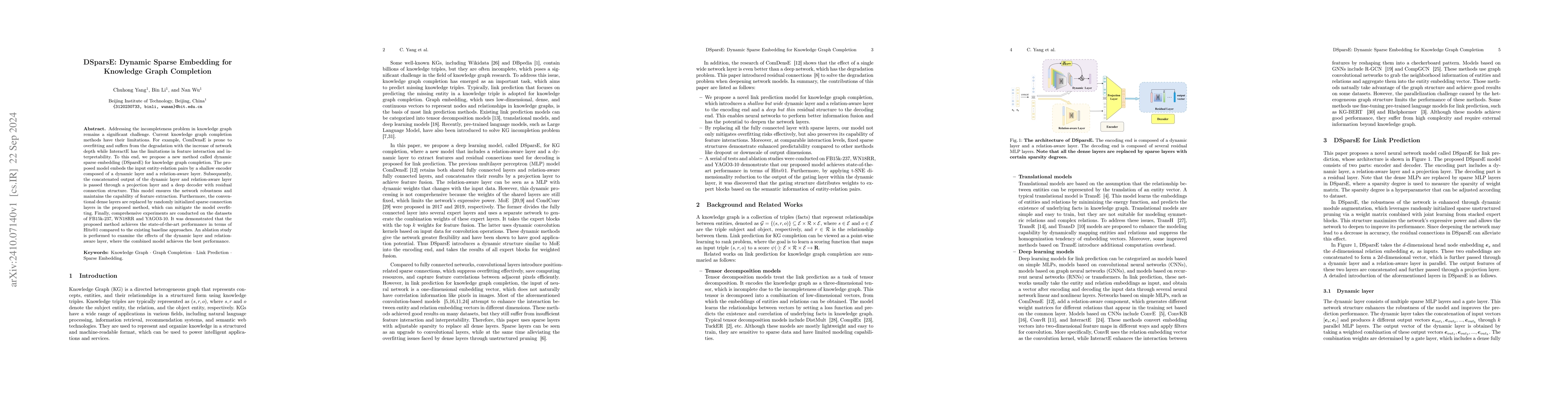 Thumbnail for DSparsE: Dynamic Sparse Embedding for Knowledge Graph Completion