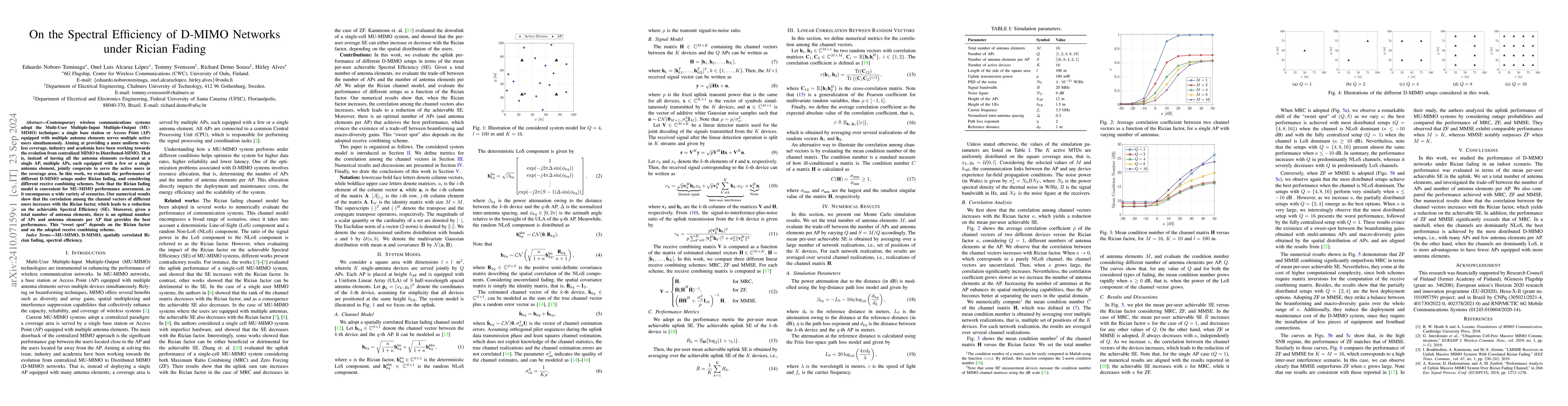 Thumbnail for On the Spectral Efficiency of D-MIMO Networks under Rician Fading