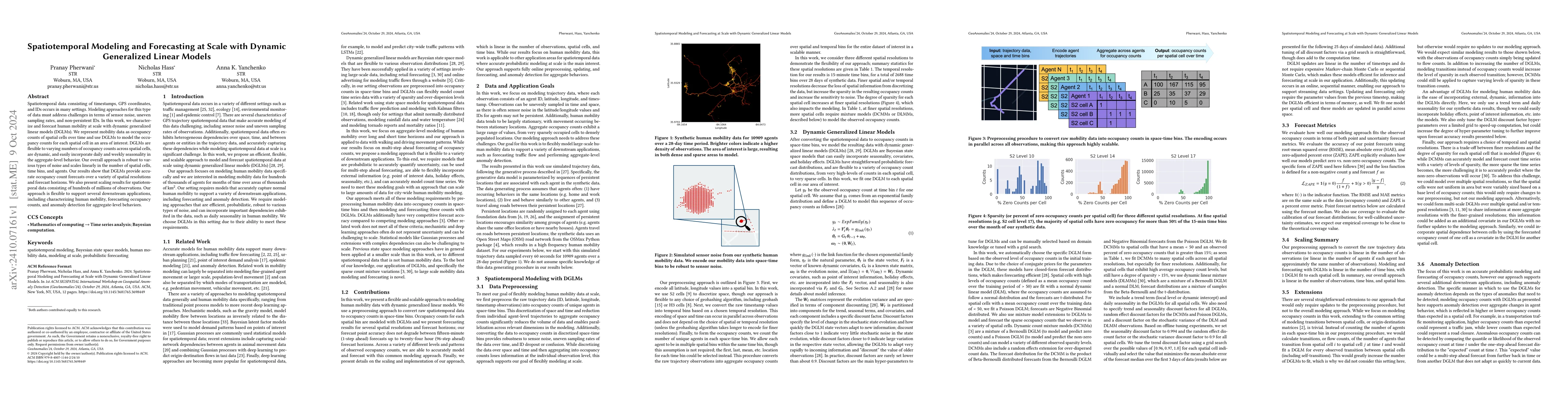 Thumbnail for Spatiotemporal Modeling and Forecasting at Scale with Dynamic
  Generalized Linear Models