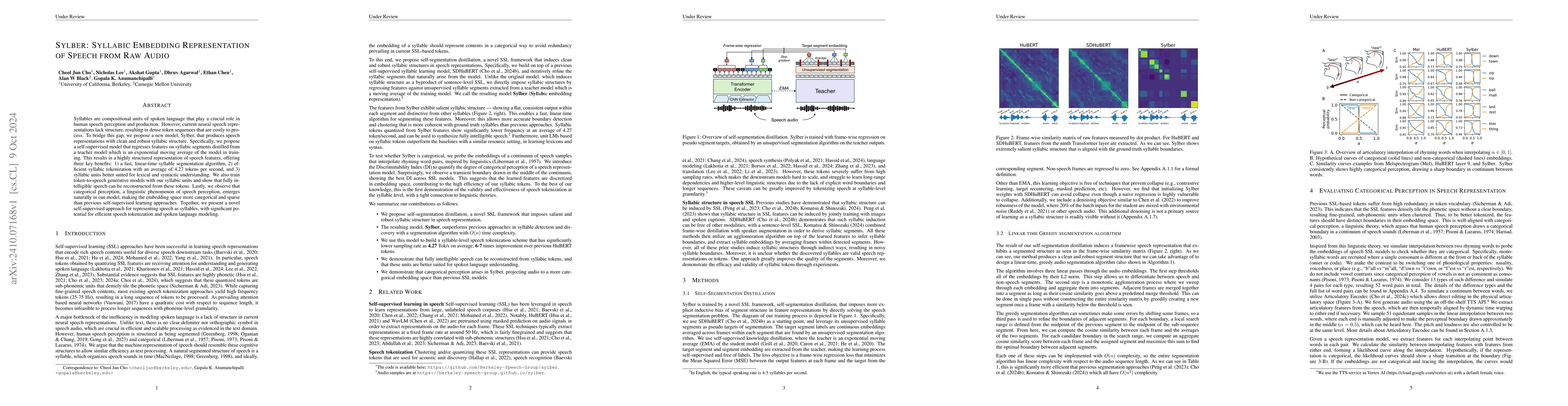 Thumbnail for Sylber: Syllabic Embedding Representation of Speech from Raw Audio