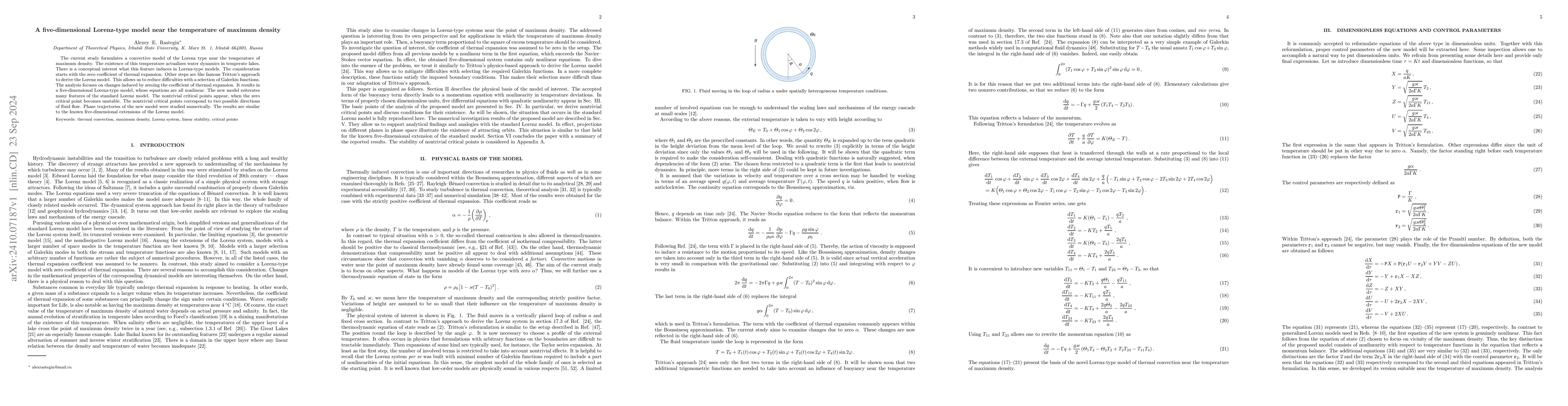 Thumbnail for A five-dimensional Lorenz-type model near the temperature of maximum
  density