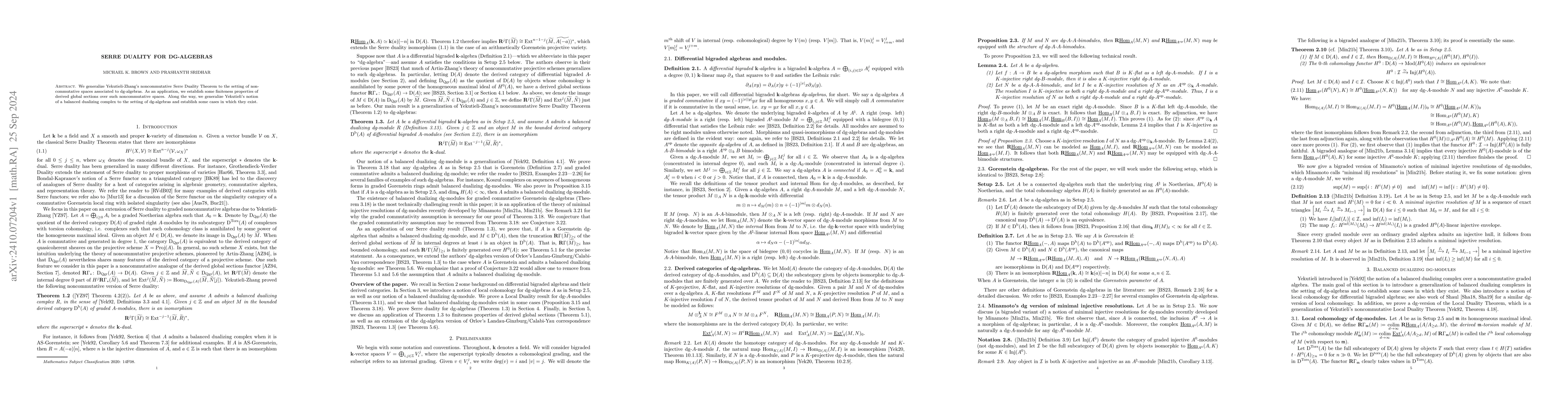Thumbnail for Serre duality for dg-algebras