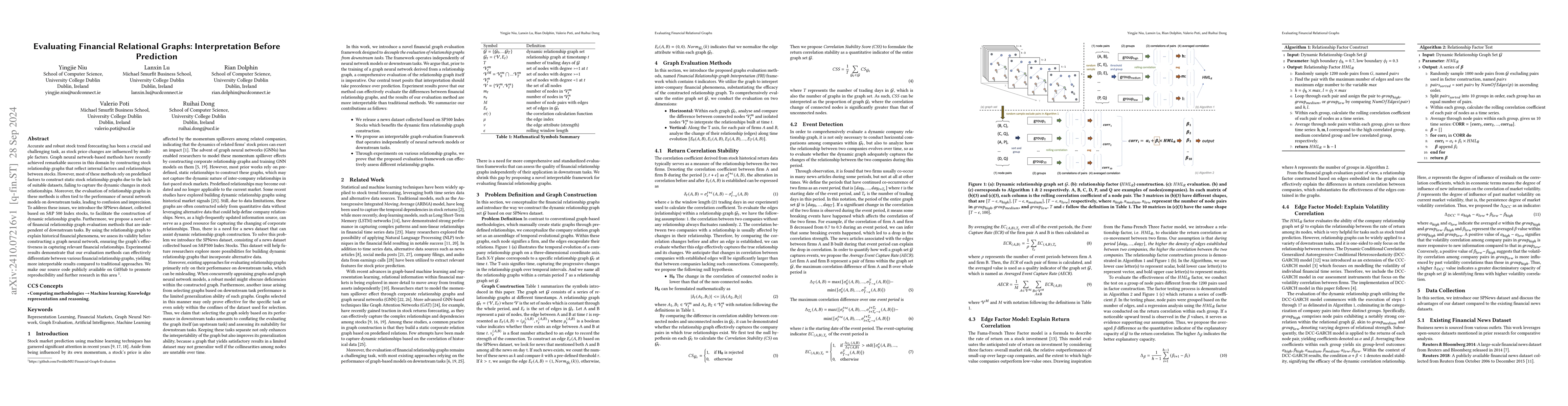 Thumbnail for Evaluating Financial Relational Graphs: Interpretation Before Prediction