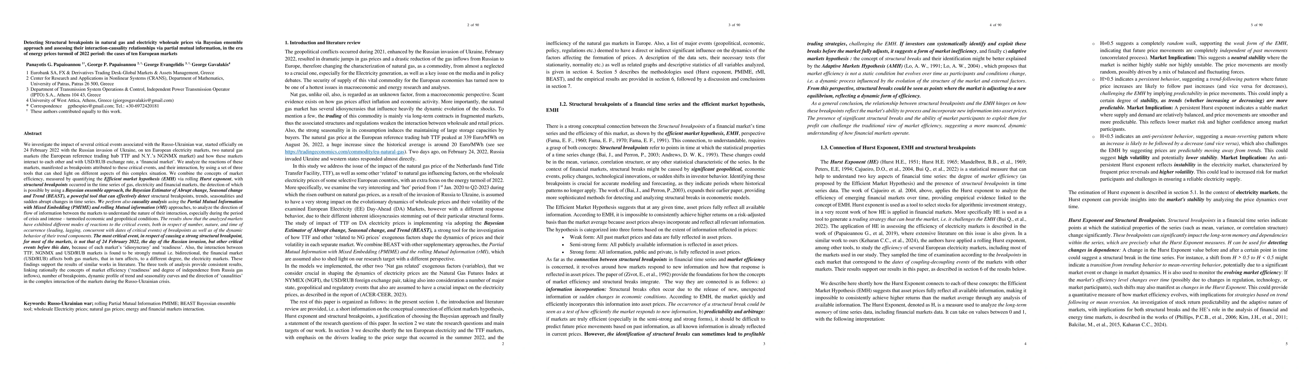 Thumbnail for Detecting Structural breakpoints in natural gas and electricity
  wholesale prices via Bayesian ensemble approach, in the era of energy prices
  turmoil of 2022 period: the cases of ten European markets