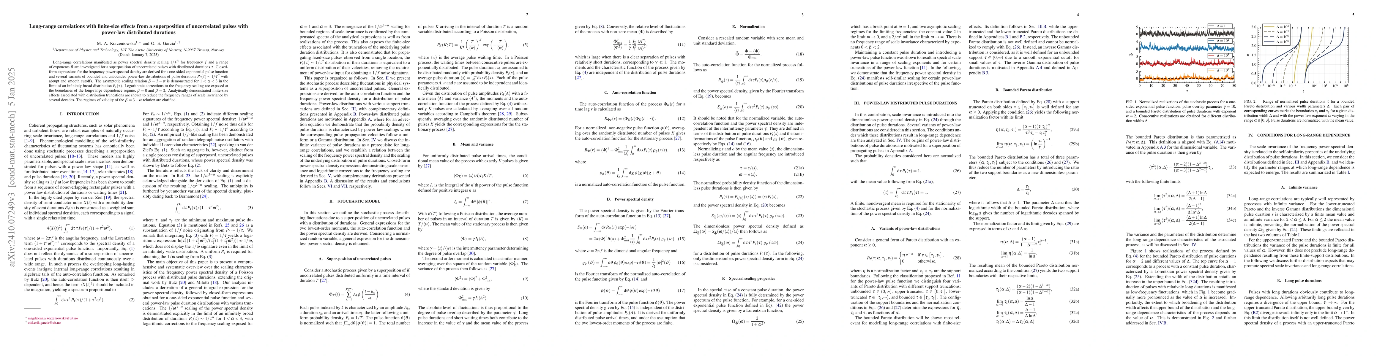 Thumbnail for Long-range correlations with finite-size effects from a superposition of
  uncorrelated pulses with power-law distributed durations