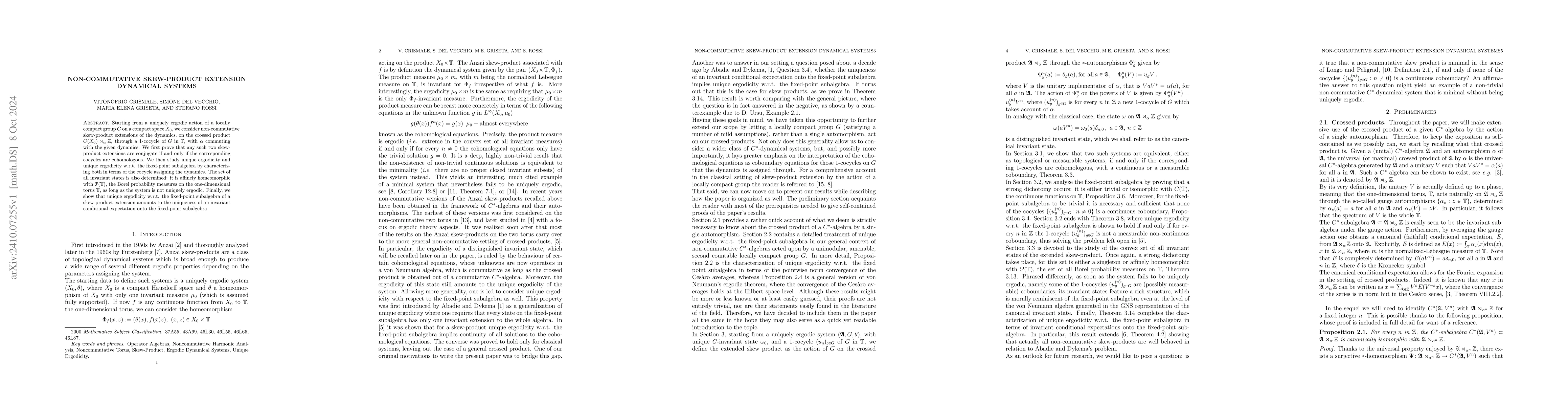 Thumbnail for Non-commutative skew-product extension dynamical systems