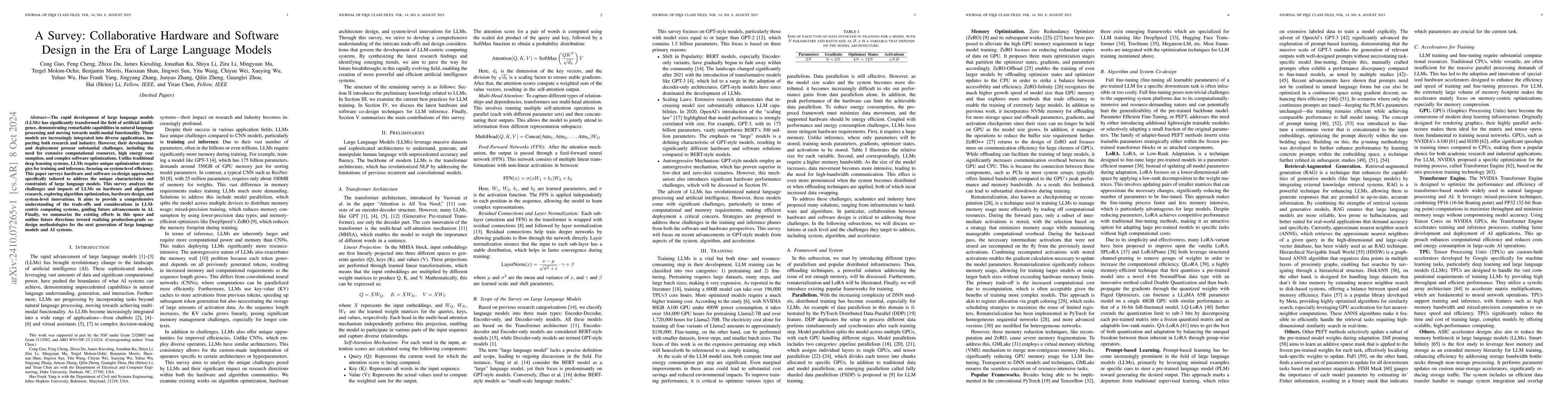 Thumbnail for A Survey: Collaborative Hardware and Software Design in the Era of Large
  Language Models