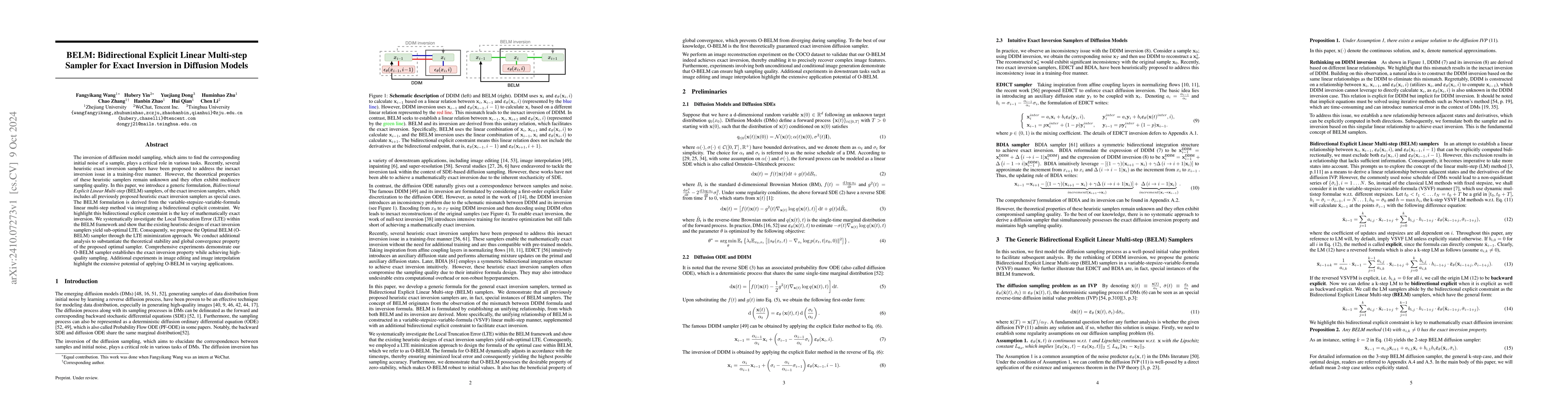 Thumbnail for BELM: Bidirectional Explicit Linear Multi-step Sampler for Exact
  Inversion in Diffusion Models