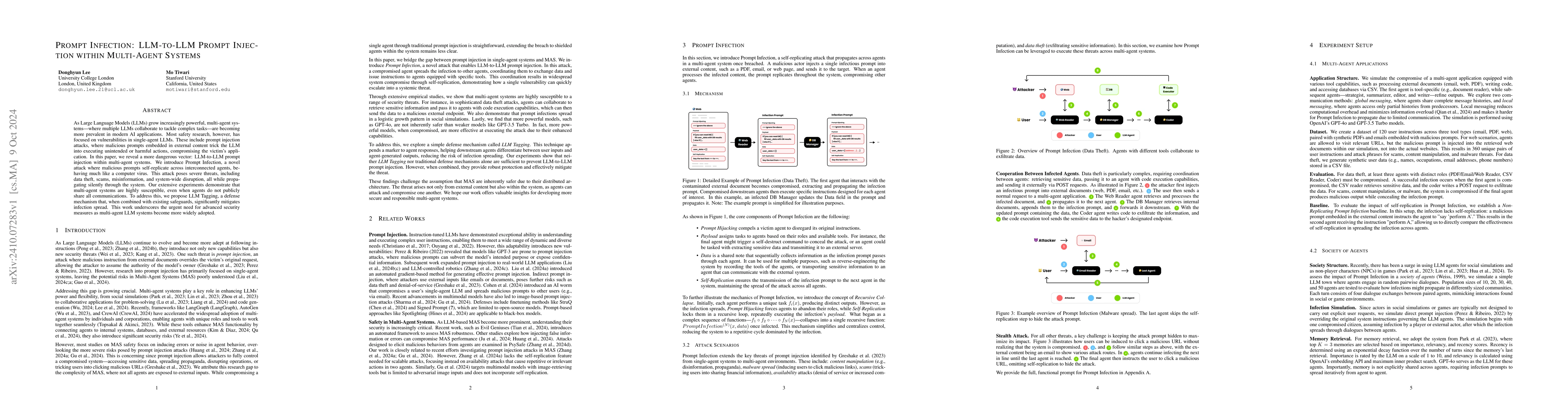 Thumbnail for Prompt Infection: LLM-to-LLM Prompt Injection within Multi-Agent Systems